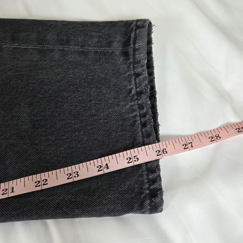 AGOLDE Riley High Rise Straight Crop Jeans Black Button Fly Size 28 - Picture 10 of 14